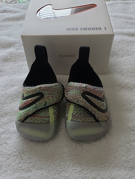 Nike Other - Nike Kids Flyknit Slip-On Sneakers in Black and Multicolor